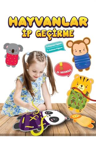 Hayvanlar Ip Geçirme Oyunu Lacing Game 5 Farklı Hayvan