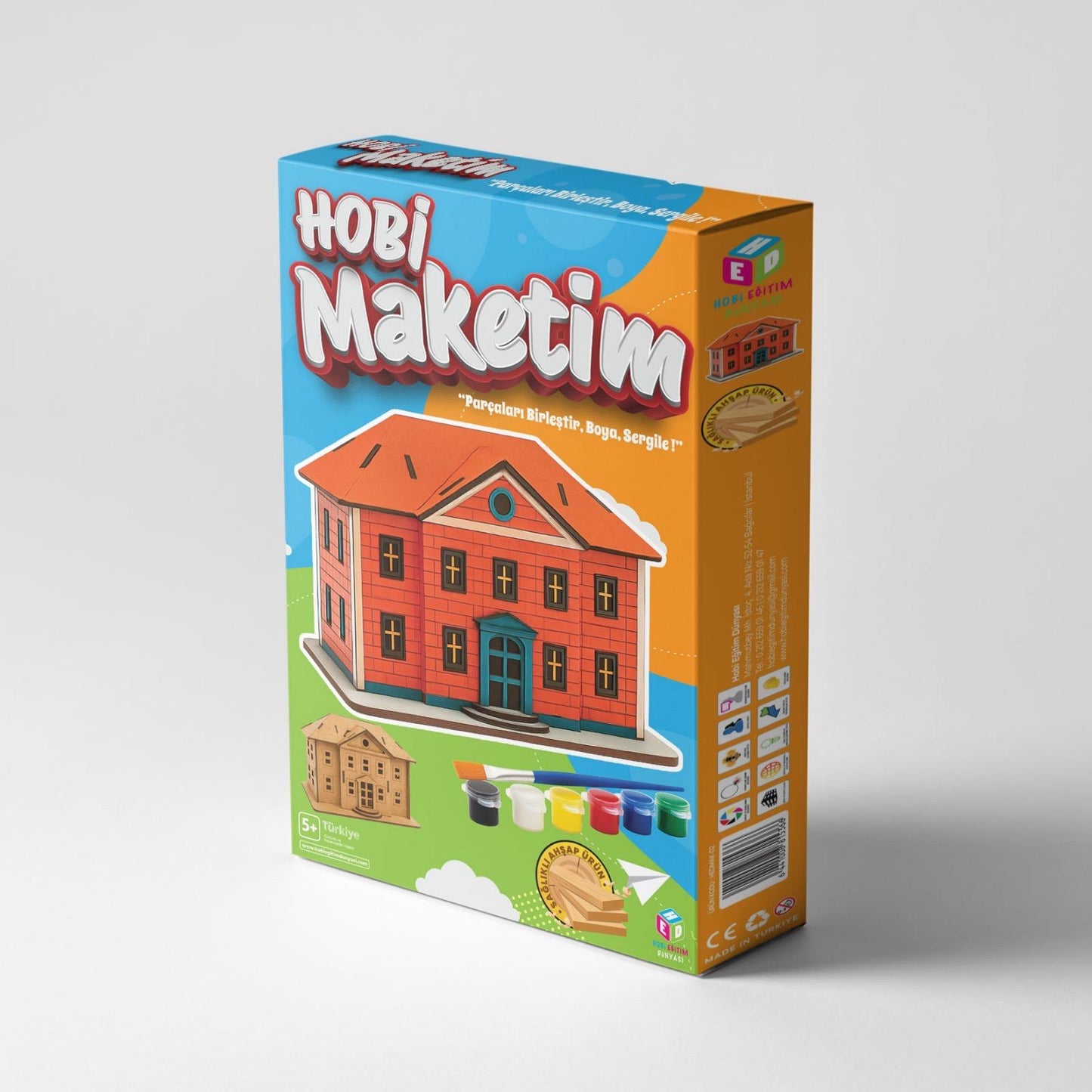 Hobi Eğitim Hobi Maketim Okul Maketi - Parçaları Birleştir, Boya