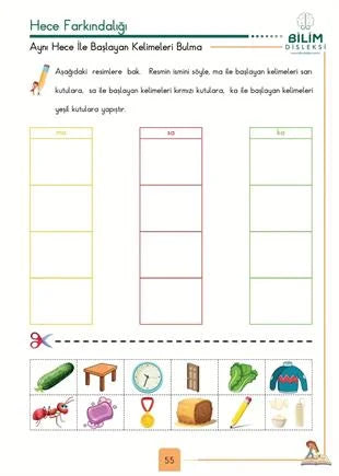 Fonik Egzersizler Kes Yapıştır