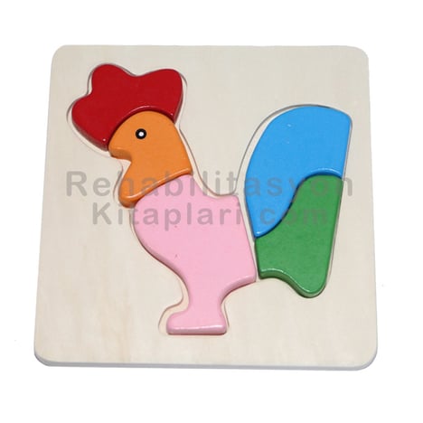 AHŞAP HOROZ PUZZLE (5 PARÇA)