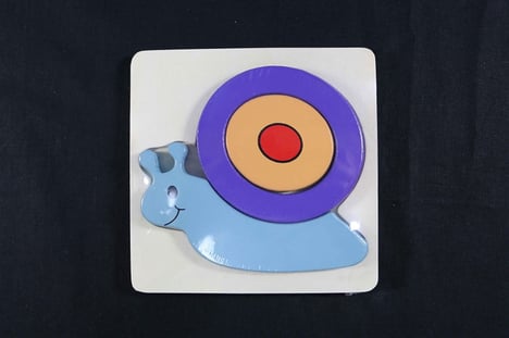 Ahşap Salyangoz Puzzle (3 Parça)