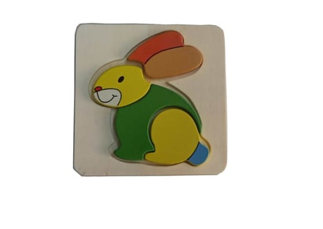 Ahşap Tavşan Puzzle (4 Parçalı)