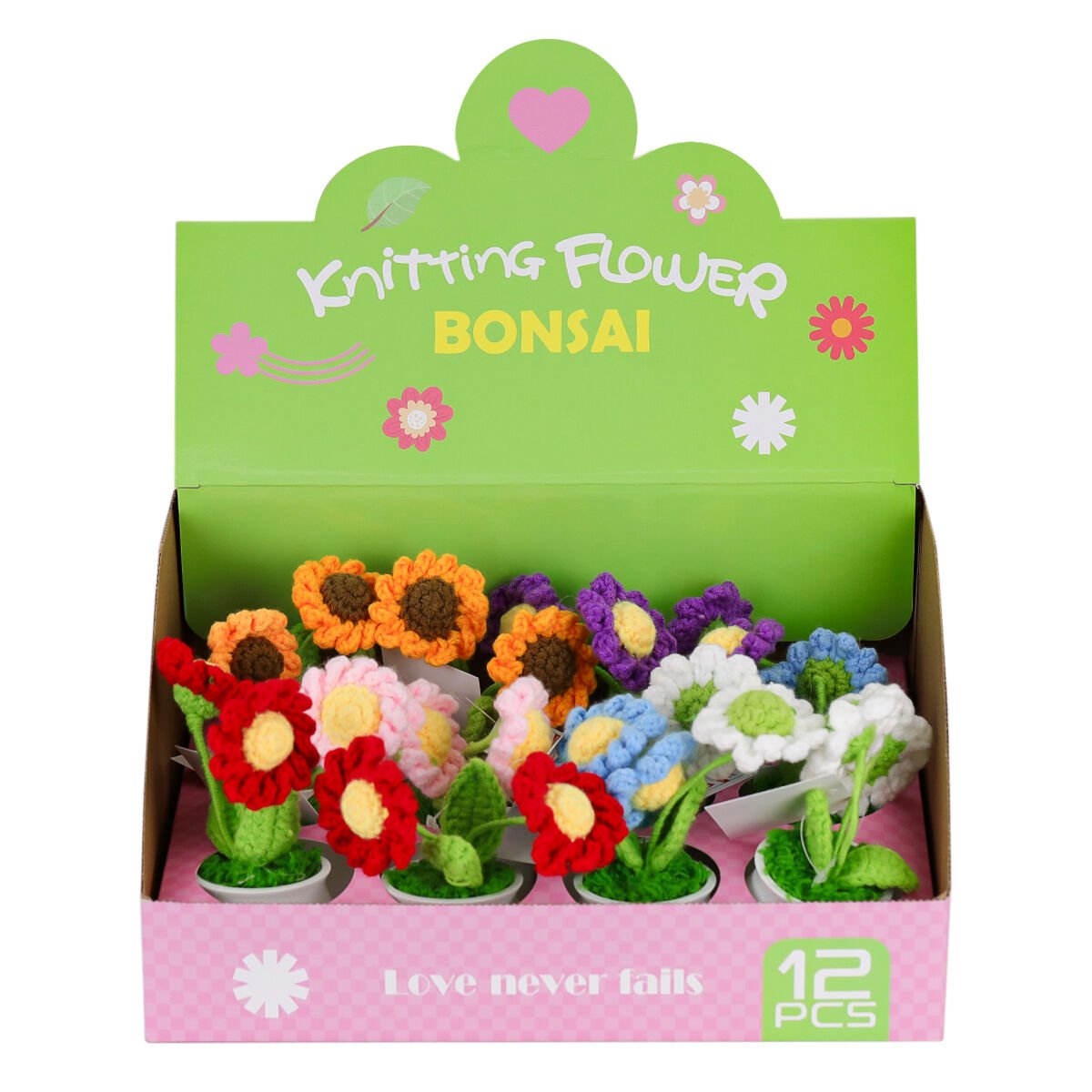 12Lİ Kroşe Örgü Ayçiçeği