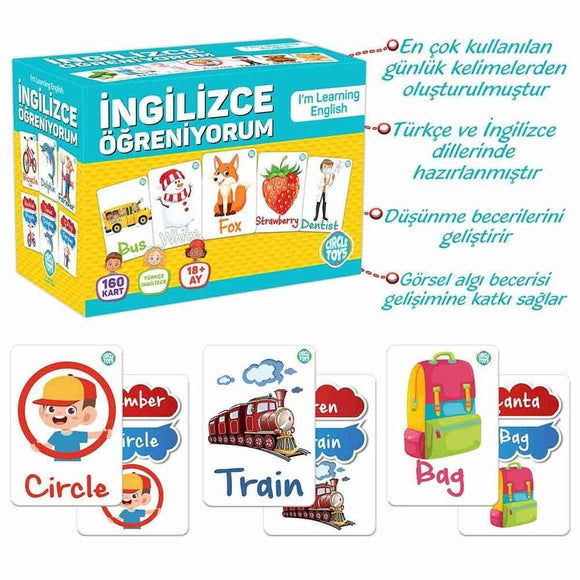 Circle Toys İngilizce Öğreniyorum Eğitici Kartlar