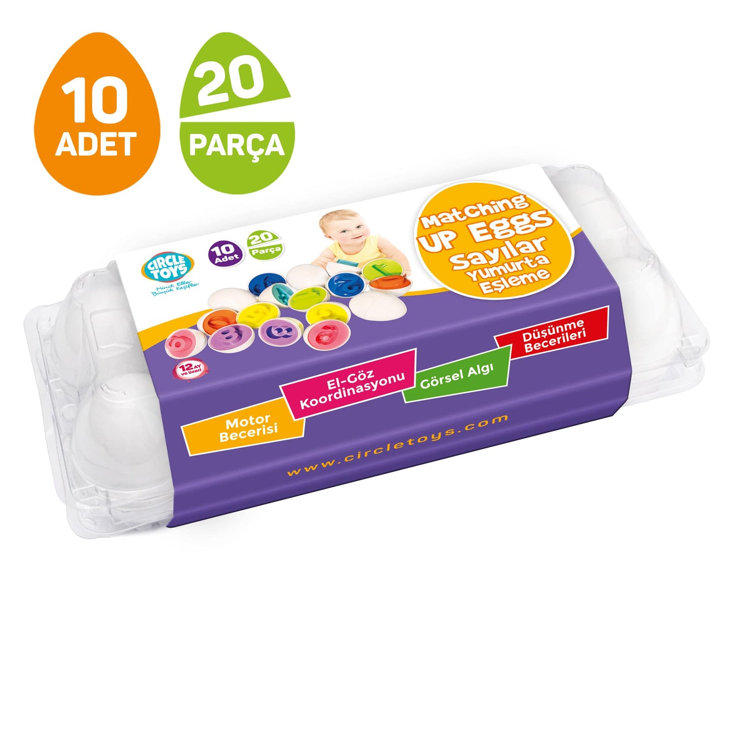 Circle Toys Sayılar Yumurta Eşleme Oyunu 10’lu