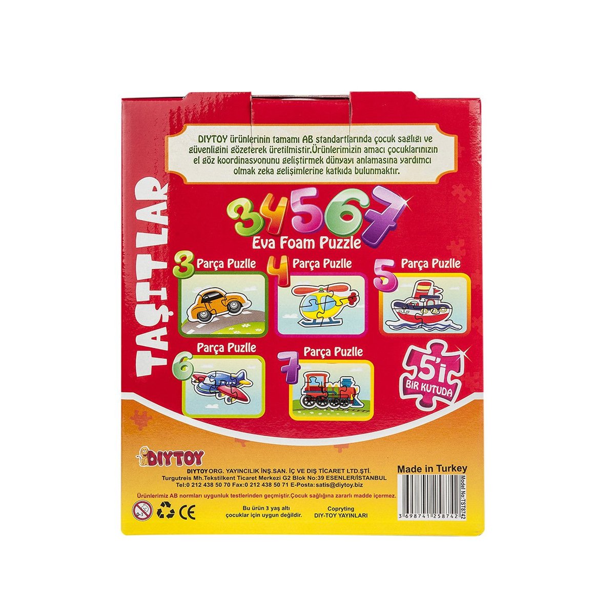 KUT.PUZZLE TAŞITLAR 3 4 5 6 7