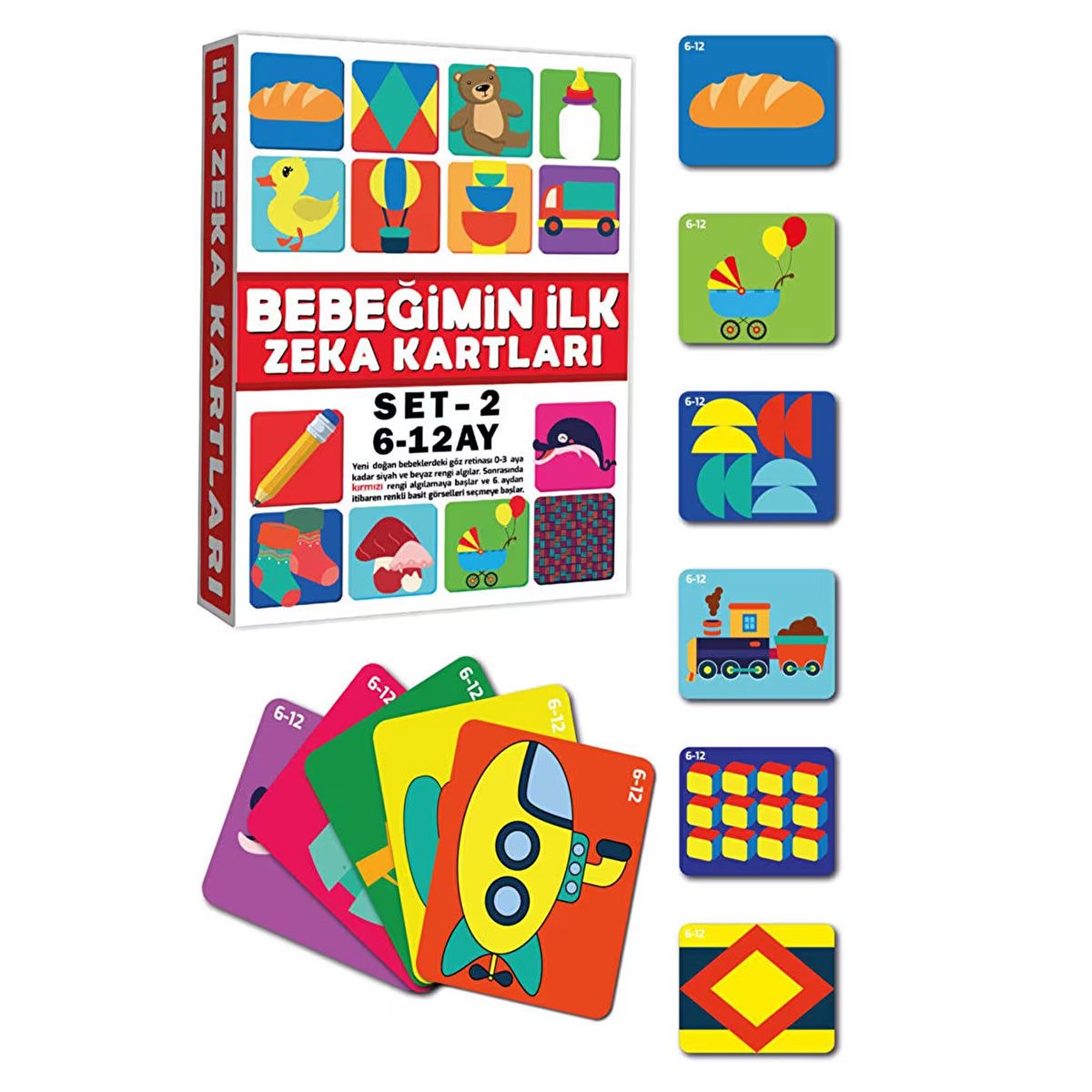 Eği̇ti̇ci̇ Kartlar 6-12 Ay Zeka Kartlari