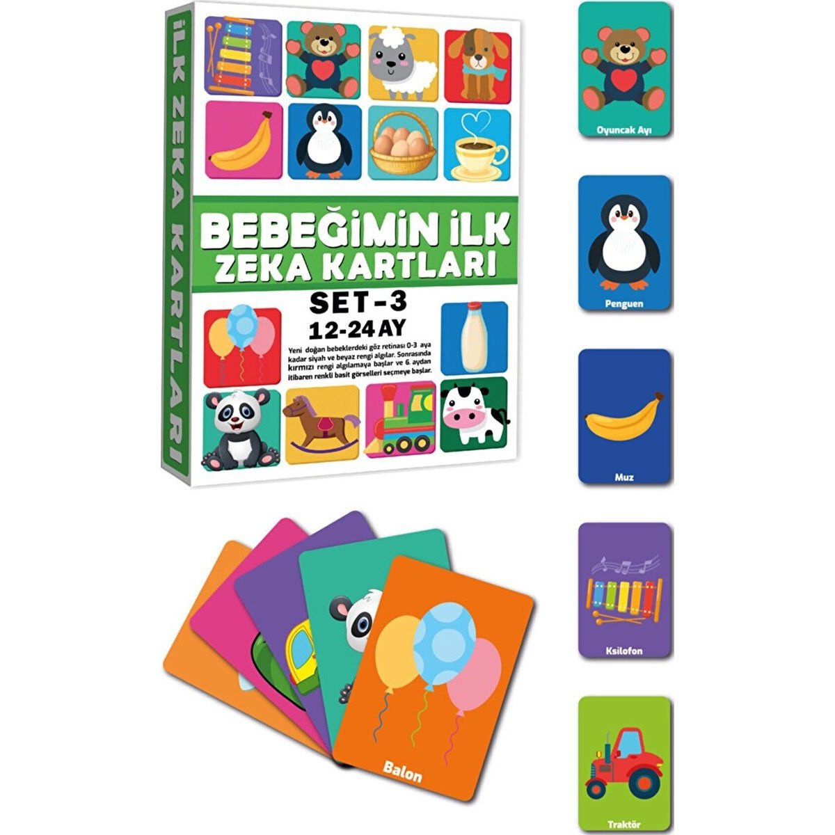 EĞİTİCİ KARTLAR 12-24 AY ZEKA KARTLARI