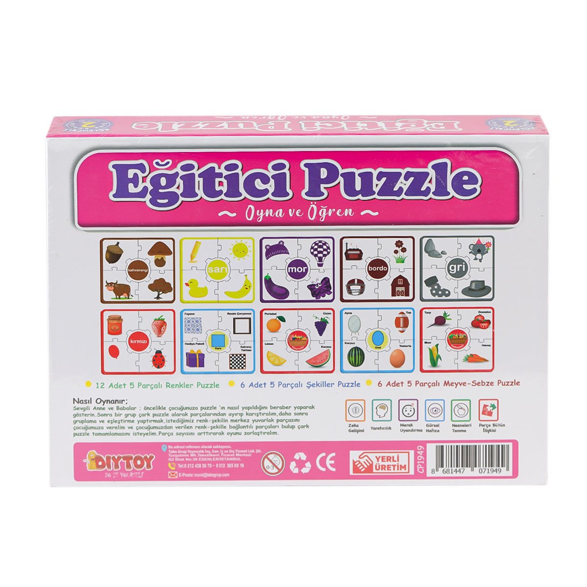 Çark Puzzle Renkler Şekiller