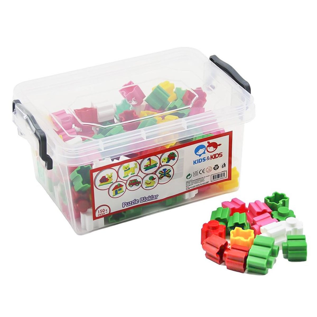 Kids Kids 150 Parça Puzzle Bloklar – Yaratıcı İnşa Seti