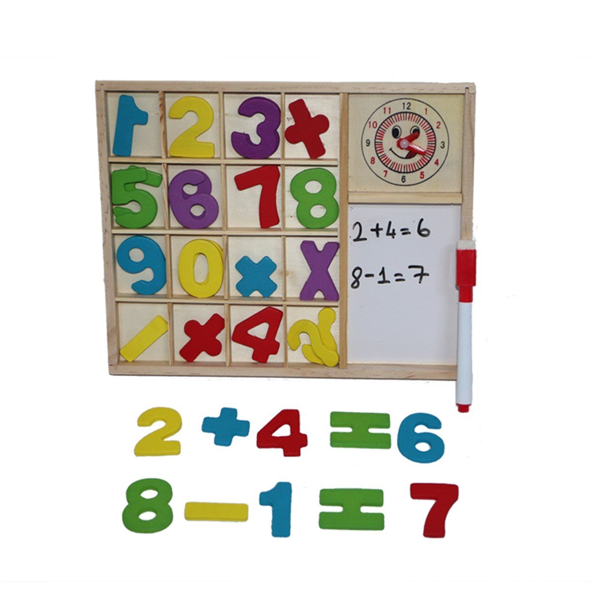 DÖRT İŞLEM ÇALIŞMA KUTUSU SAATLİ VE YAZI TAHTALI