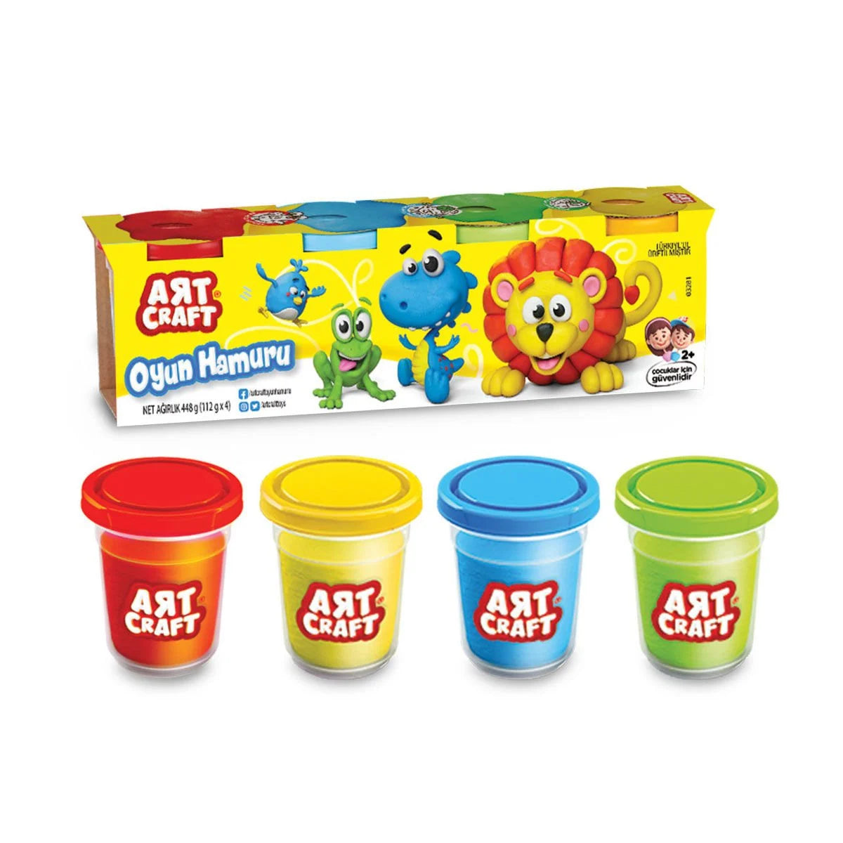 Art Craft 4’lü Oyun Hamuru (488 gr): Yoğun El Egzersizi ve Duyusal Terapi!