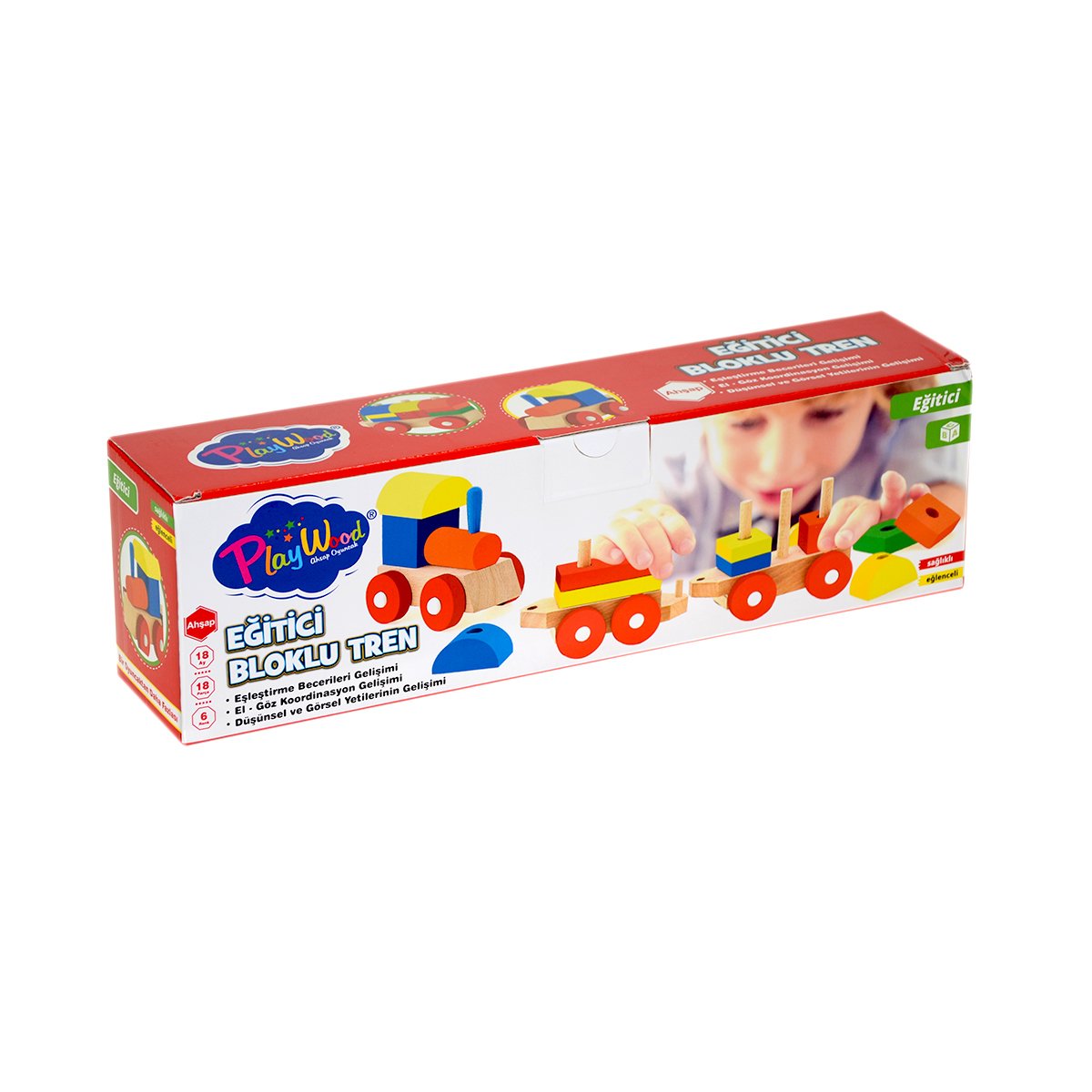KUTUDA AHŞAP EĞİTİCİ BLOKLU TREN