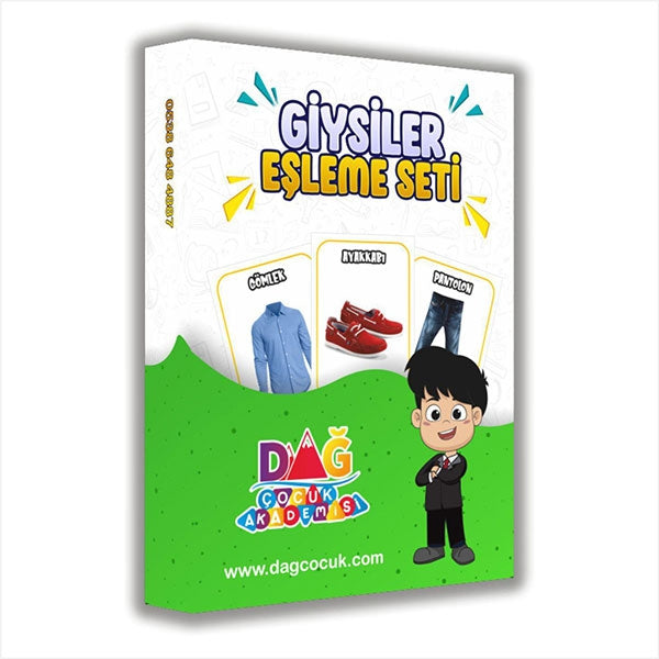Giysiler Eşleme Seti (20 Kart) - Erken Dönem Özbakım, Kategorizasyon ve Görsel Dikkat Materyali