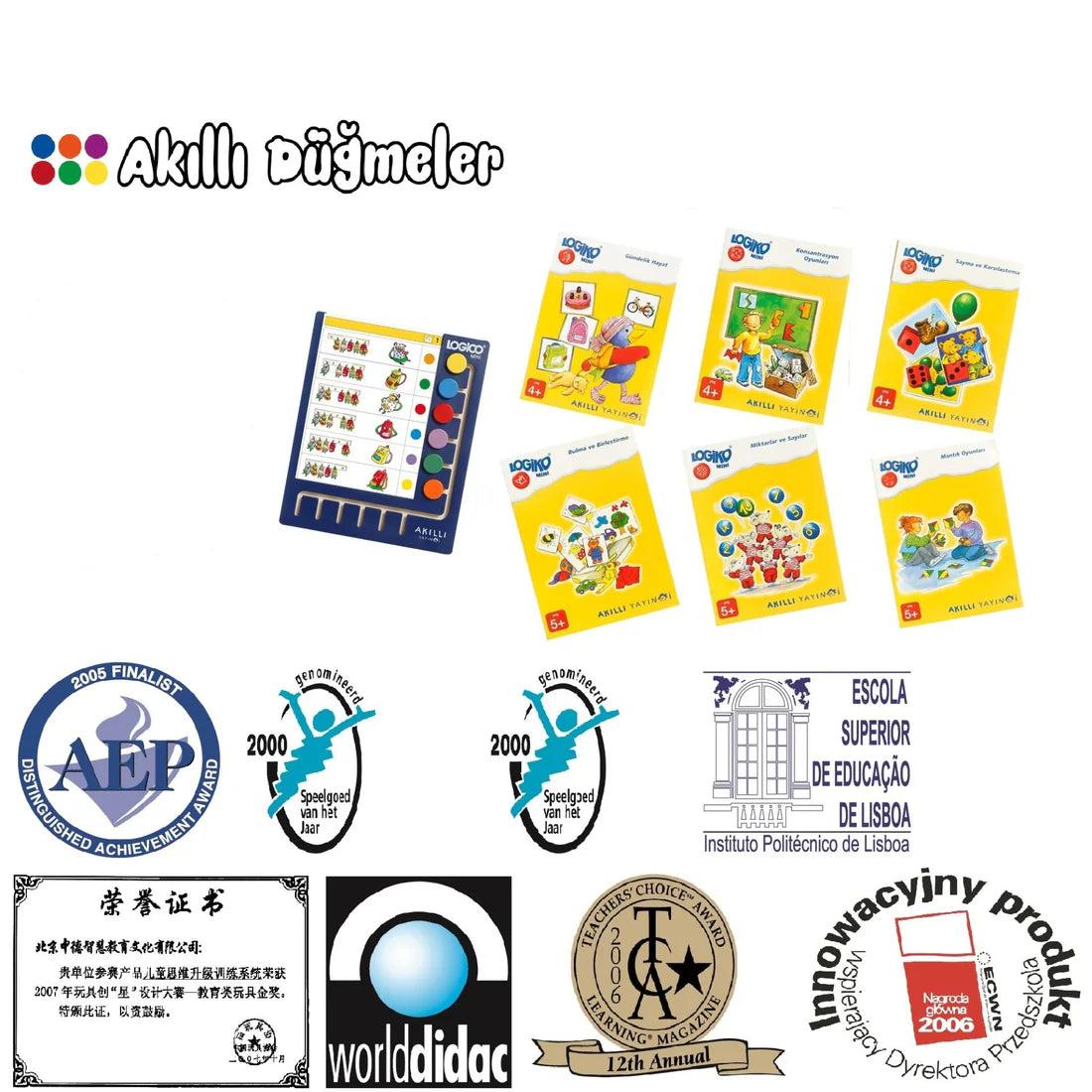Orijinal Logiko - Akıllı Düğmeler 4-6 Yaş Odaklanma ve Zeka Geliştirme Seti