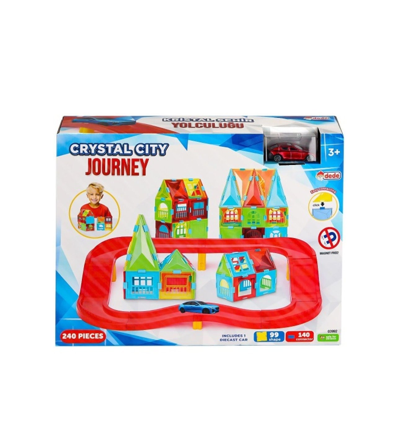 Kristal Şehir Yolculuğu – 240 Parça Yaratıcı İnşa Seti (Tak-Çıkar)