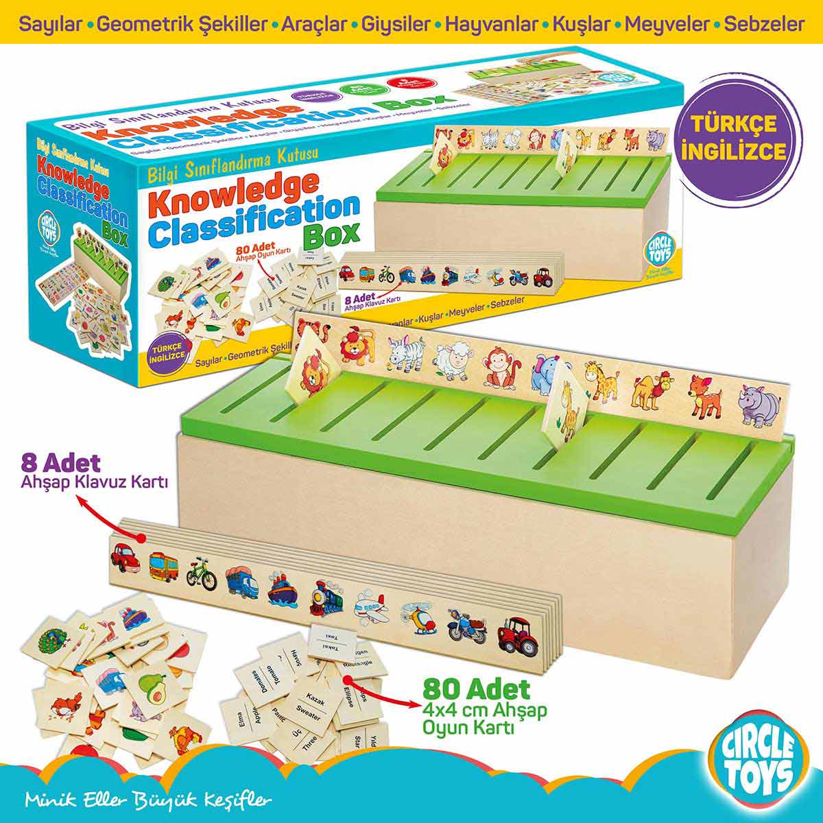 Circle Toys Ahşap Bilgi Sınıflandırma Kutusu
