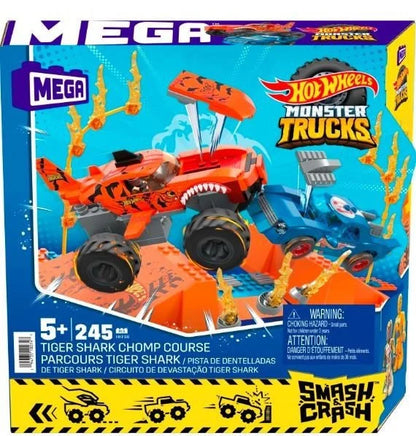 MEGA™ Hot Wheels® Smash n Crash Tiger Shark Çarpışma Seti - İnşa Et, Fırlat ve Parçala!