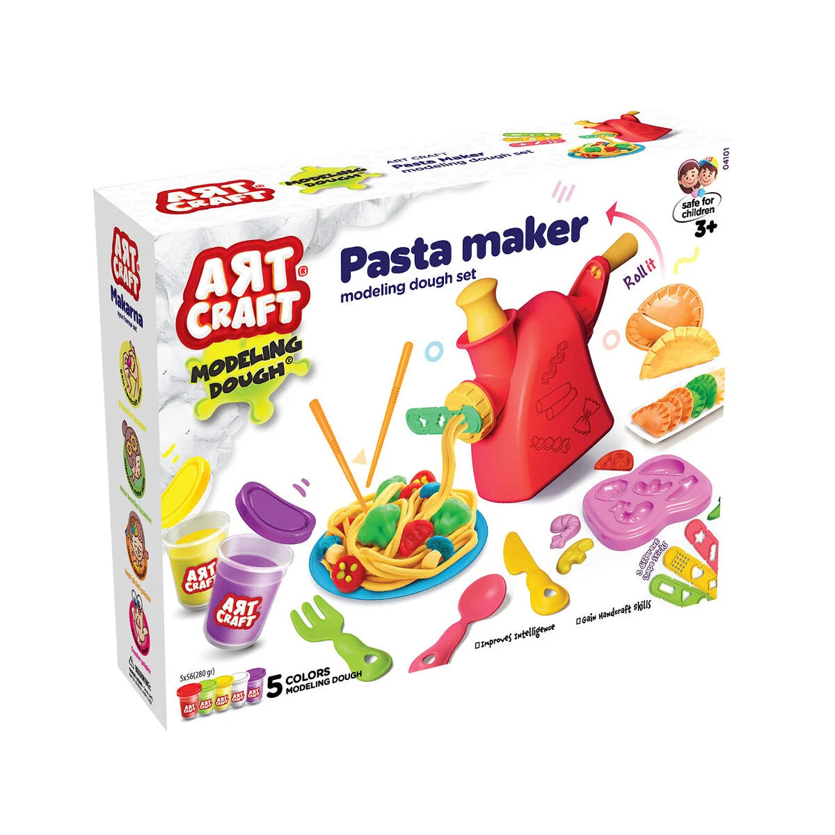 Art Craft Makarna Oyun Hamuru Seti (280 gr) - Duyusal ve İnce Motor Gelişim Oyun Materyali