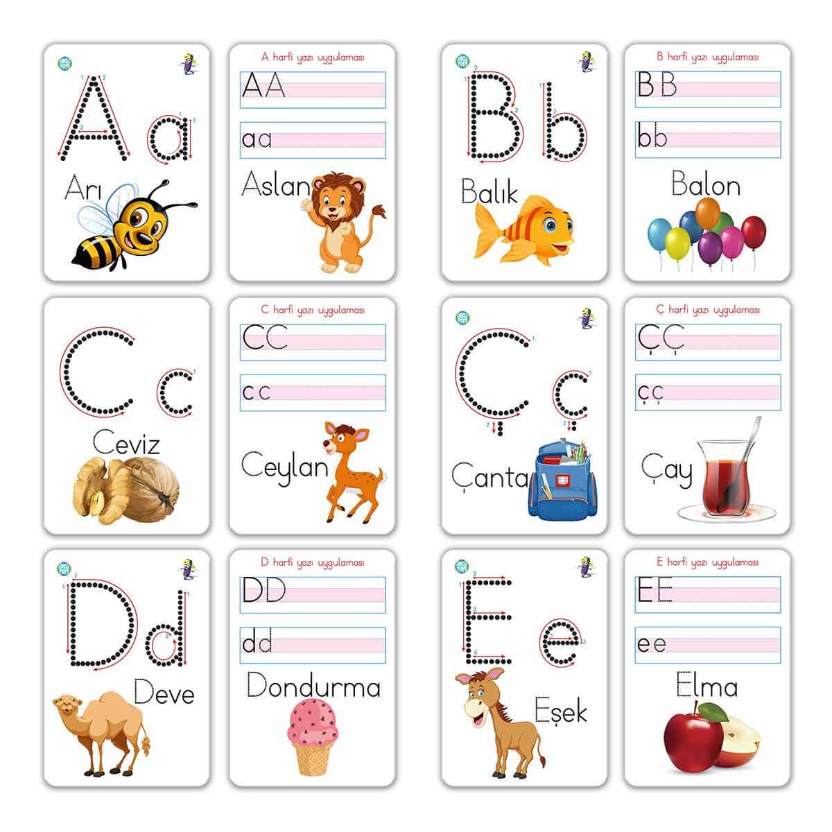 Circle Toys Harfler Yaz Sil Aktivite Kartları