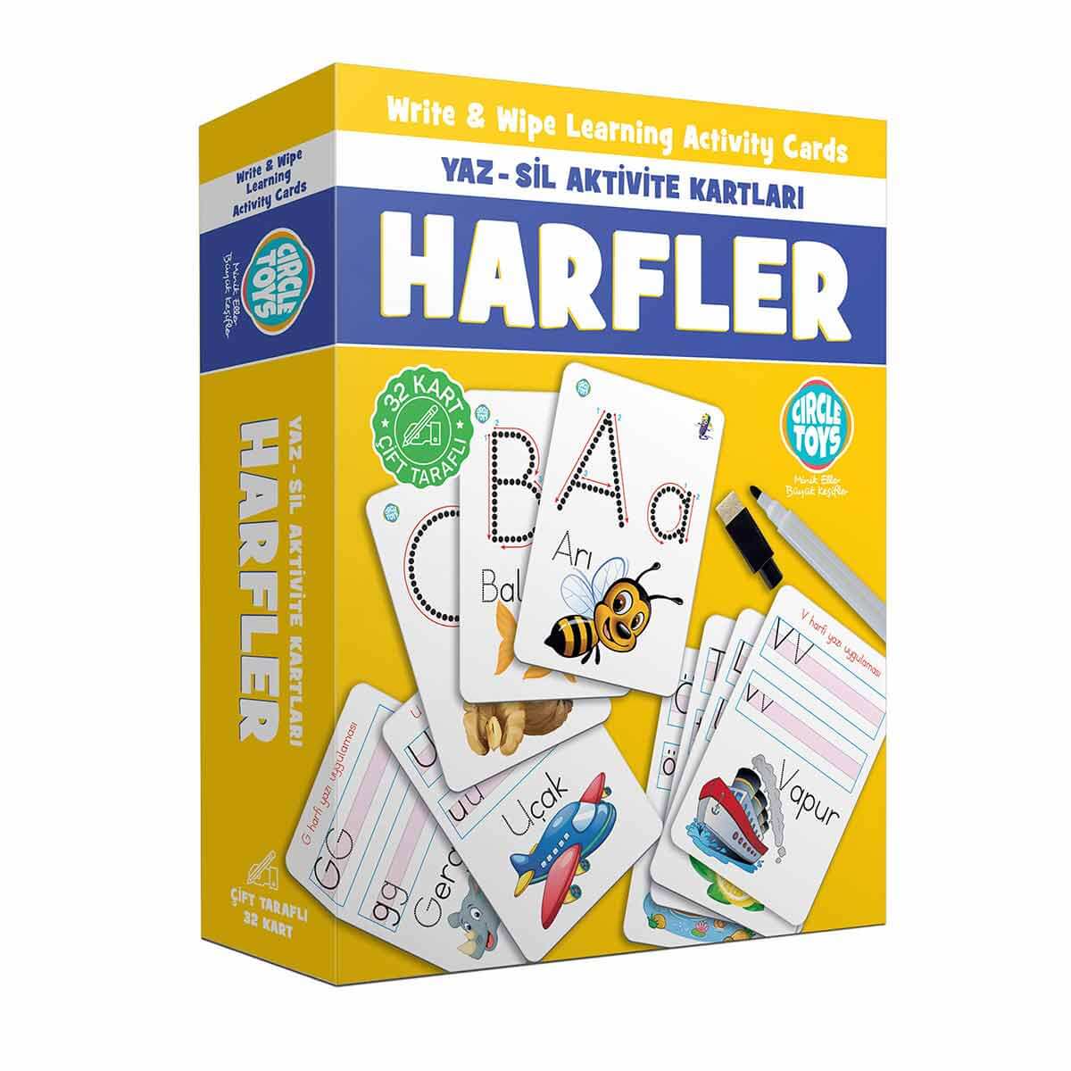 Circle Toys Harfler Yaz Sil Aktivite Kartları