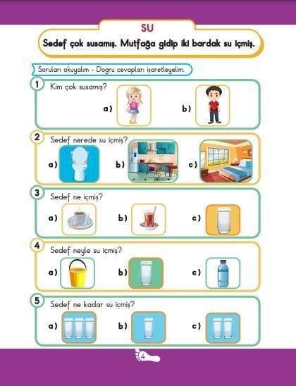 Adım Adım Okuma Parçaları 1-2 Okuyorum Anlıyorum Yazıyorum Serisi