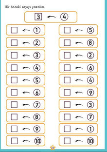 Büyük Küçük Sıra Bildiren Önce Sonra Arasında Sayılar Matematik Evreni Serisi