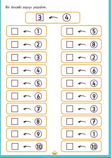 Büyük Küçük Sıra Bildiren Önce Sonra Arasında Sayılar Matematik Evreni Serisi