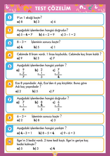 Çıkarma Matematik Evreni Serisi