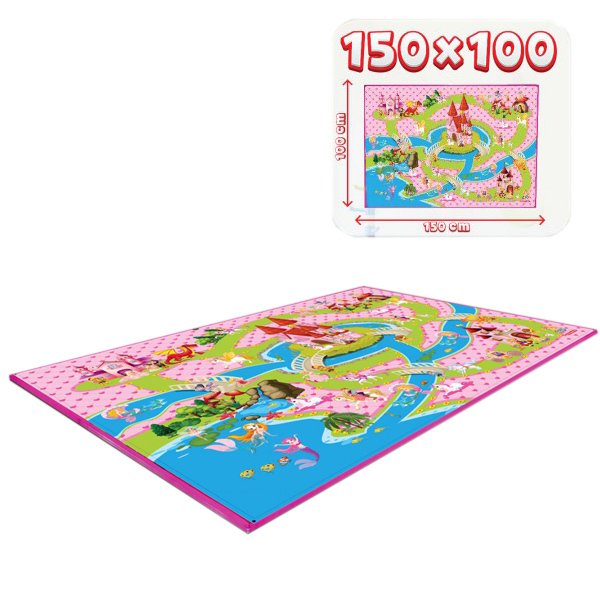 Prenses Temalı Oyun Halısı (150x100 cm) – Güvenli ve Masalsı Oyun Alanı