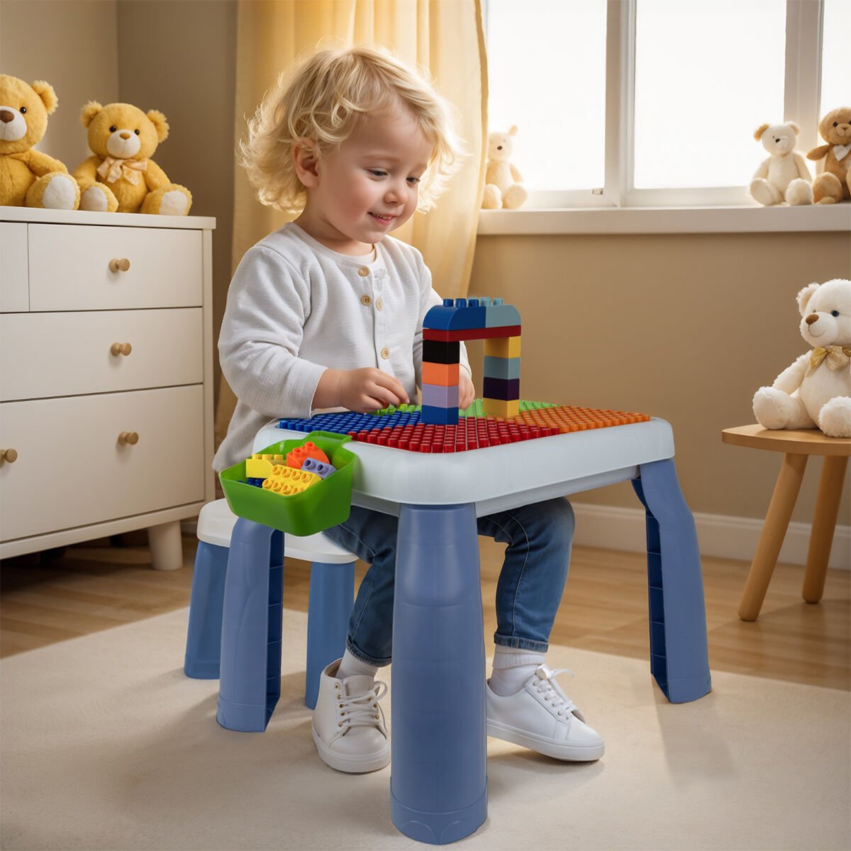 BÜYÜK SANDALYELİ 64 PCS Bİ-BLOKS MASASI