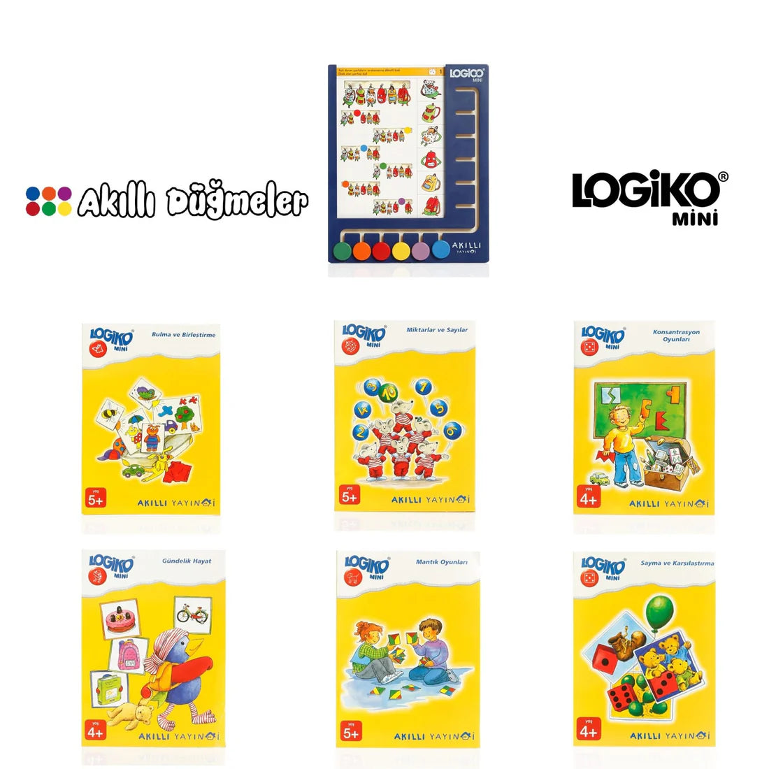 Orijinal Logiko - Akıllı Düğmeler 4-6 Yaş Odaklanma ve Zeka Geliştirme Seti