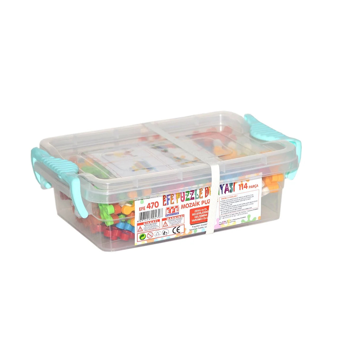 Mozaik Kutulu Puzzle Küçük (80 Parça) – Renkli Tasarımlar, Güçlü Beceriler