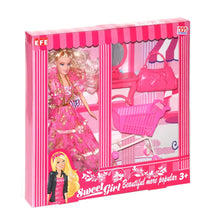 Sweet Girl Gardıroplu ve Market Arabalı Bebek Oyun Seti – Alışveriş ve Moda Bir Arada!