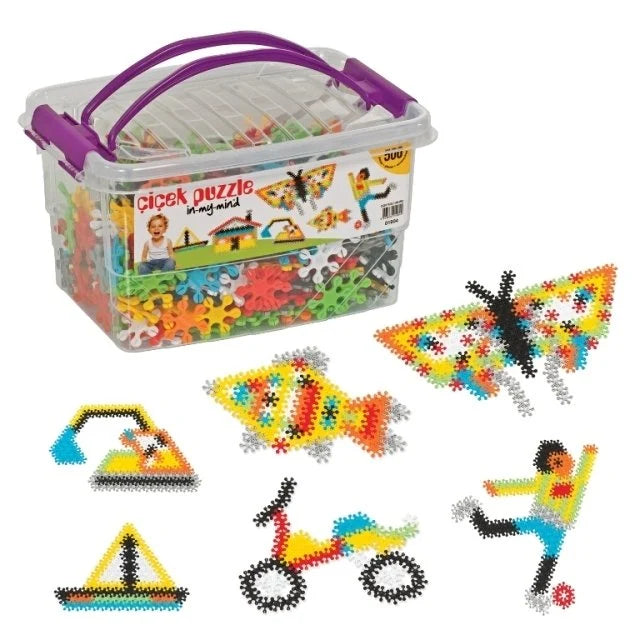 Çiçek Puzzle Box (500 Parça) – Renkli Çiçeklerle Dev Bir Tasarım Atölyesi!