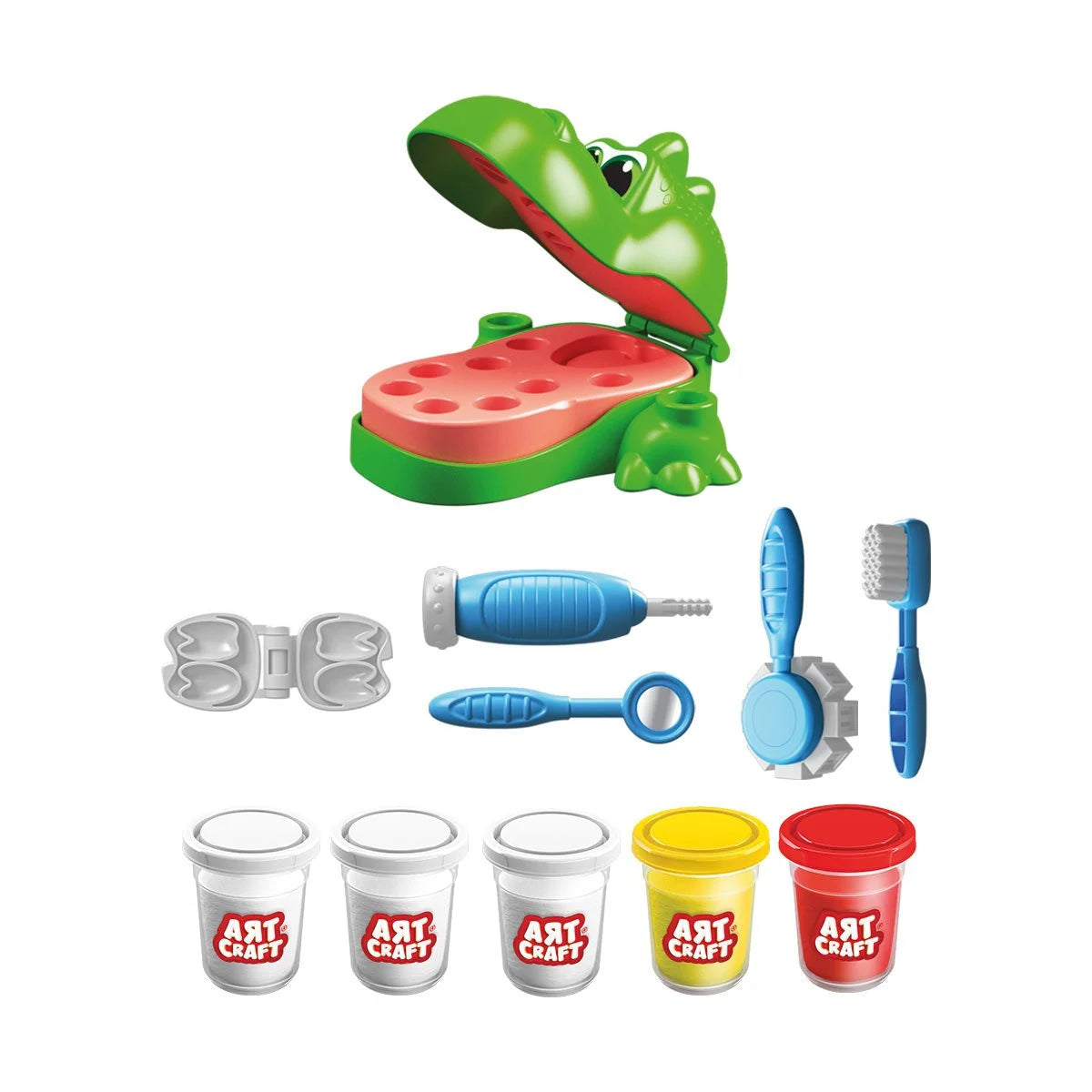 Dino Dişçi Hamur Seti: Eğlenceli Diş Bakımı ve Duyusal Terapi Deneyimi!