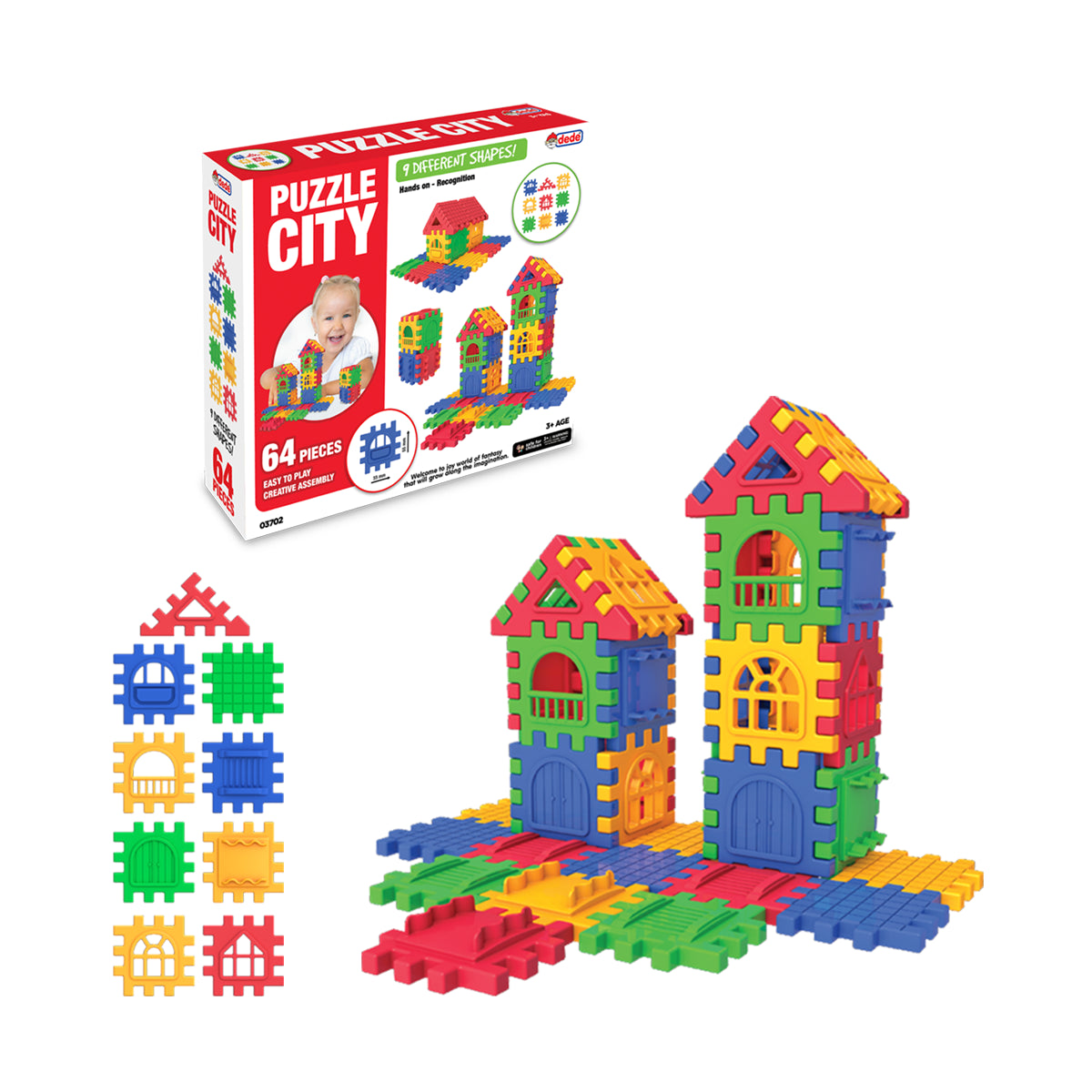 Puzzle City (64 Parça) – Hayalindeki Şehri İnşa Et!