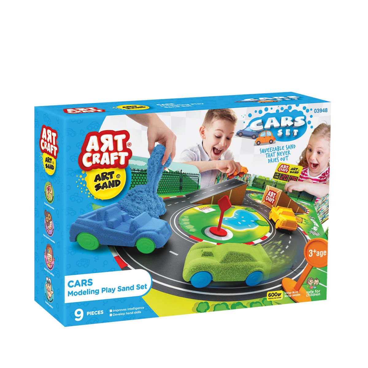 Artsand Arabalar Kum Seti (600 gr) – Hız ve Yaratıcılık Bir Arada!