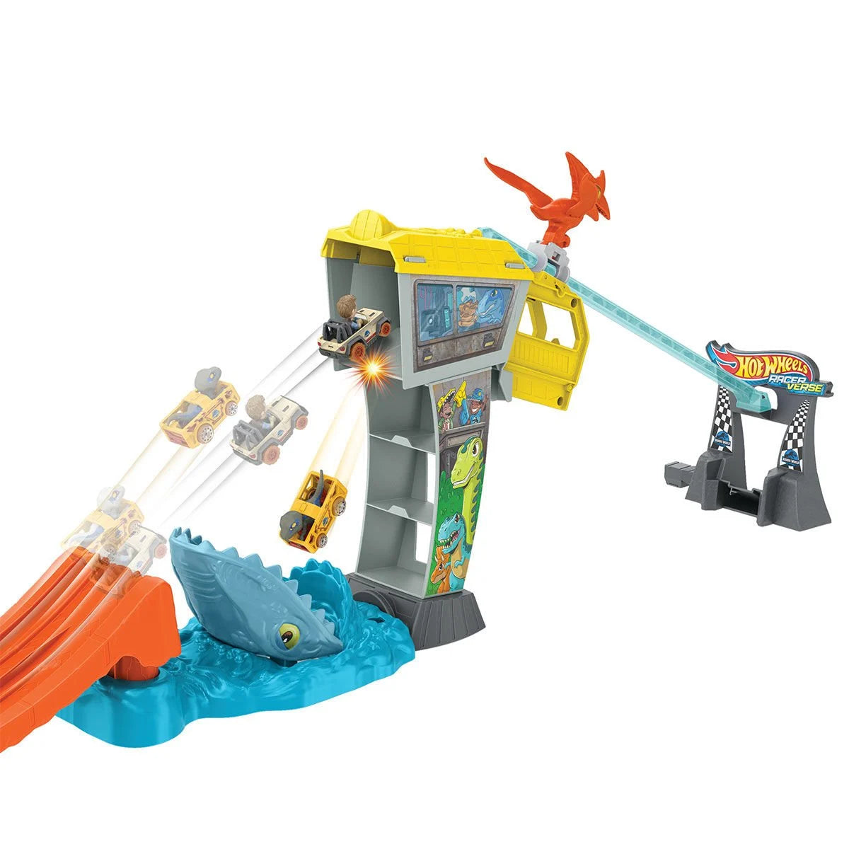Hot Wheels RacerVerse Jurassic Pist Seti - Adadan Kaçış ve Heyecan Dolu Rekabet!