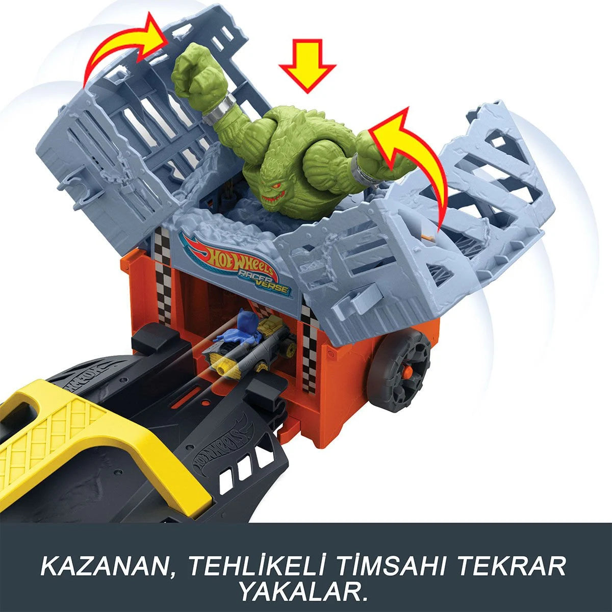 Hot Wheels RacerVerse Ultimate Batman Pist Seti - Dev Dönüşen Tır ve 3 Şeritli Yarış Heyecanı