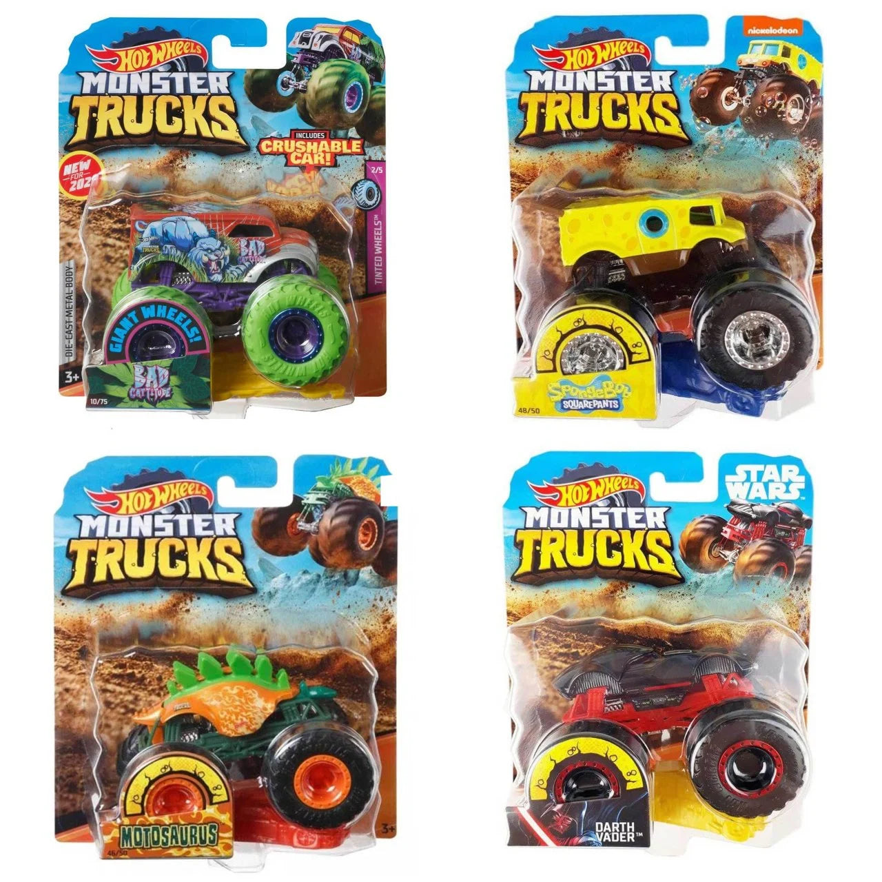 Hot Wheels Monster Trucks 1:64 Arabalar - Küçük Boyut, Dev Heyecan!