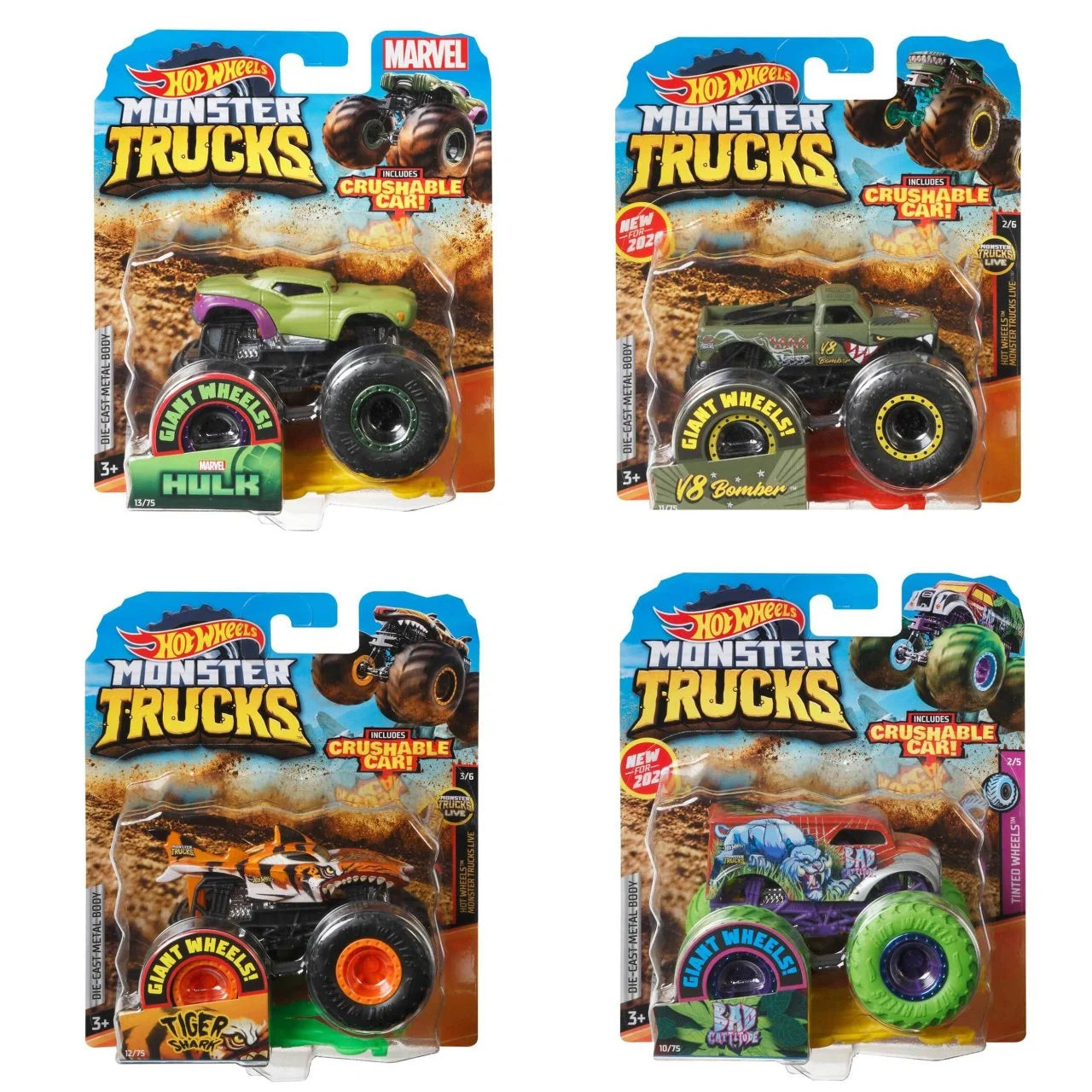 Hot Wheels Monster Trucks 1:64 Arabalar - Küçük Boyut, Dev Heyecan!