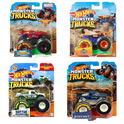 Hot Wheels Monster Trucks 1:64 Arabalar - Küçük Boyut, Dev Heyecan!