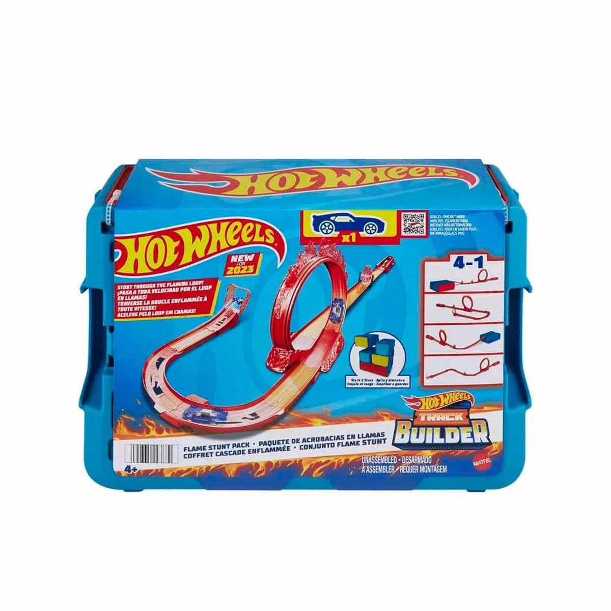Hot Wheels Track Builder Alev Temalı Akrobasi Seti - Yaratıcı İnşa ve Ateşli Maceralar