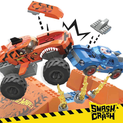 MEGA™ Hot Wheels® Smash n Crash Tiger Shark Çarpışma Seti - İnşa Et, Fırlat ve Parçala!