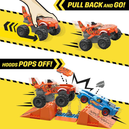 MEGA™ Hot Wheels® Smash n Crash Tiger Shark Çarpışma Seti - İnşa Et, Fırlat ve Parçala!