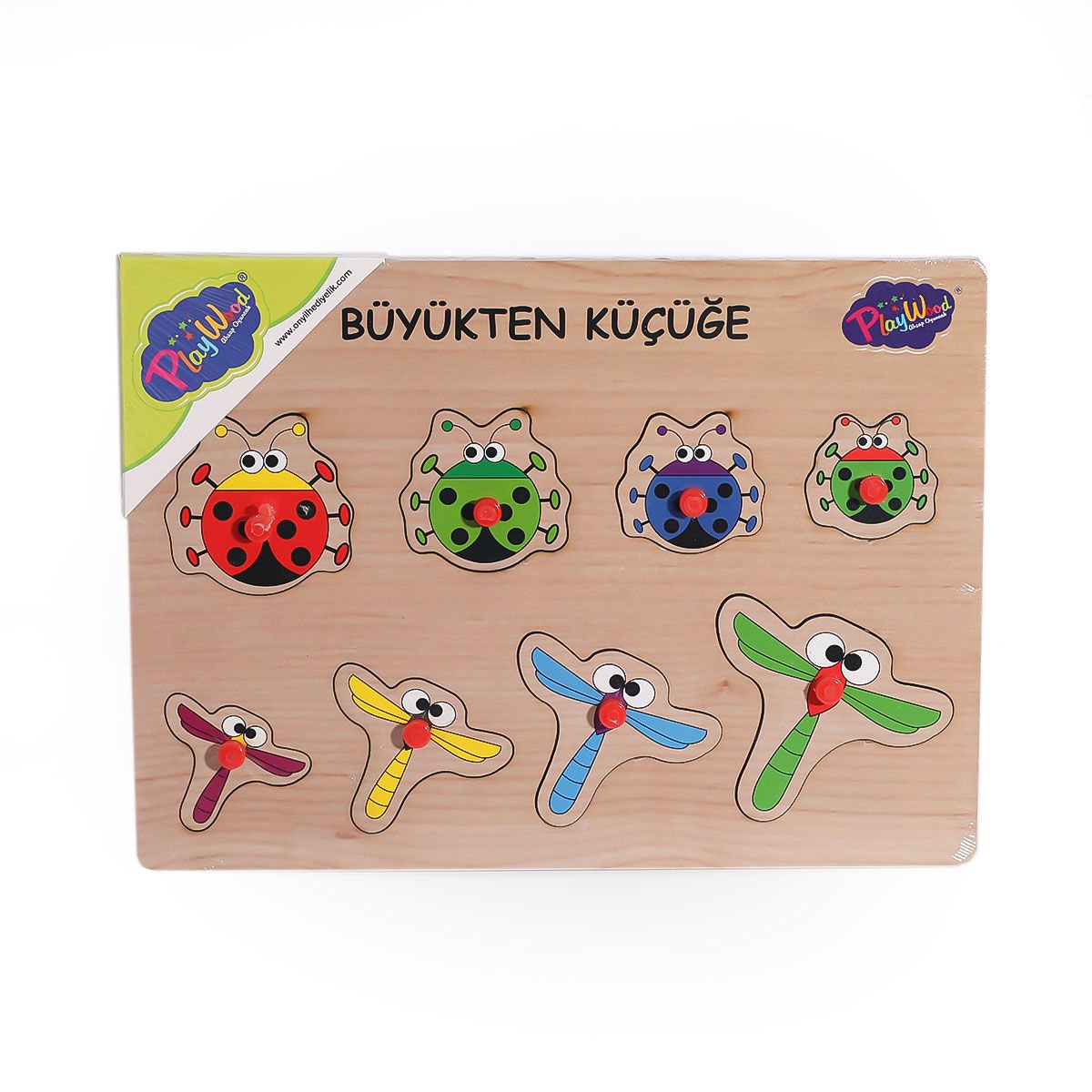 Ahşap Tutmalı Puzzle Büyükten Küçüğe