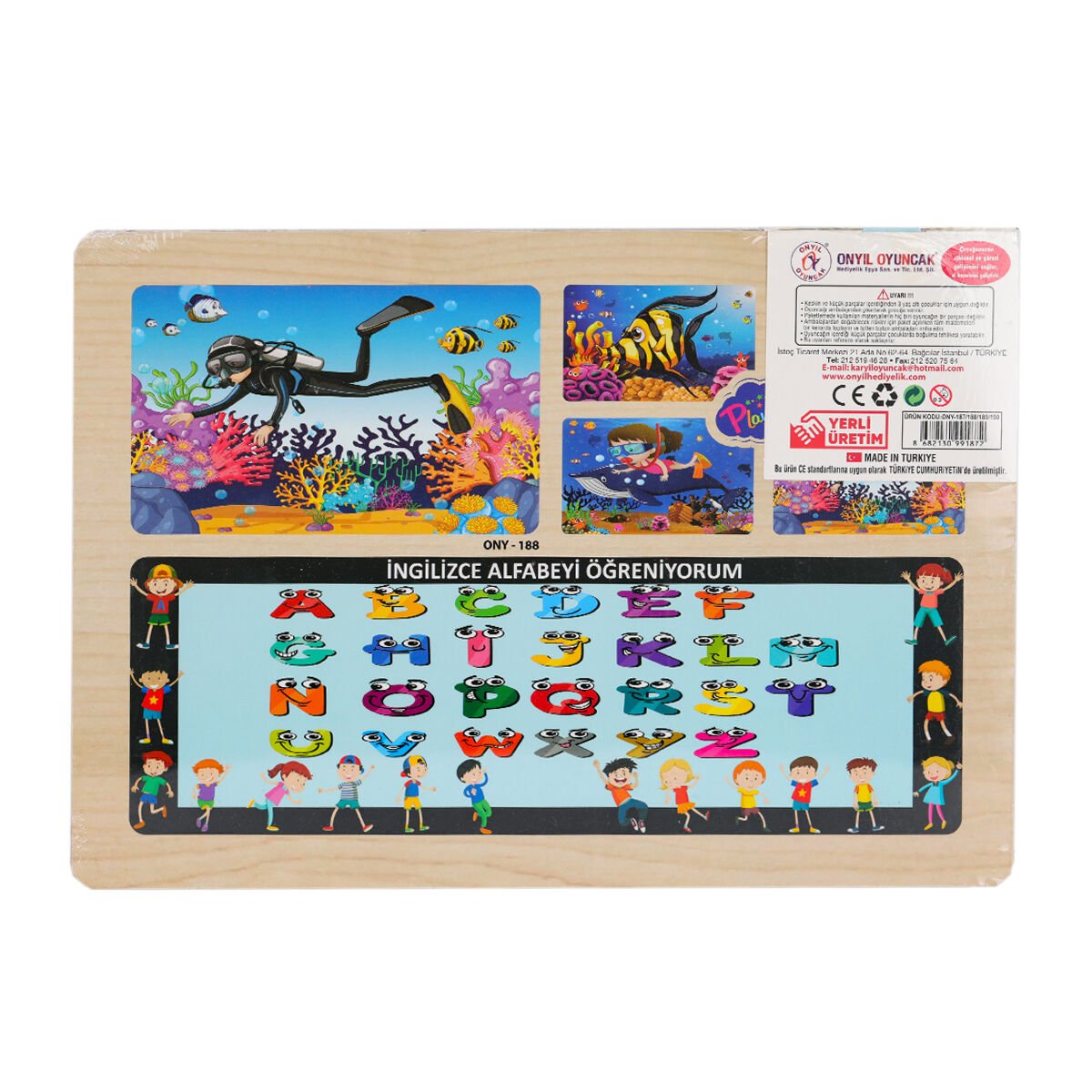 Ahşap Eğitici Puzzle Denizde Yaşam