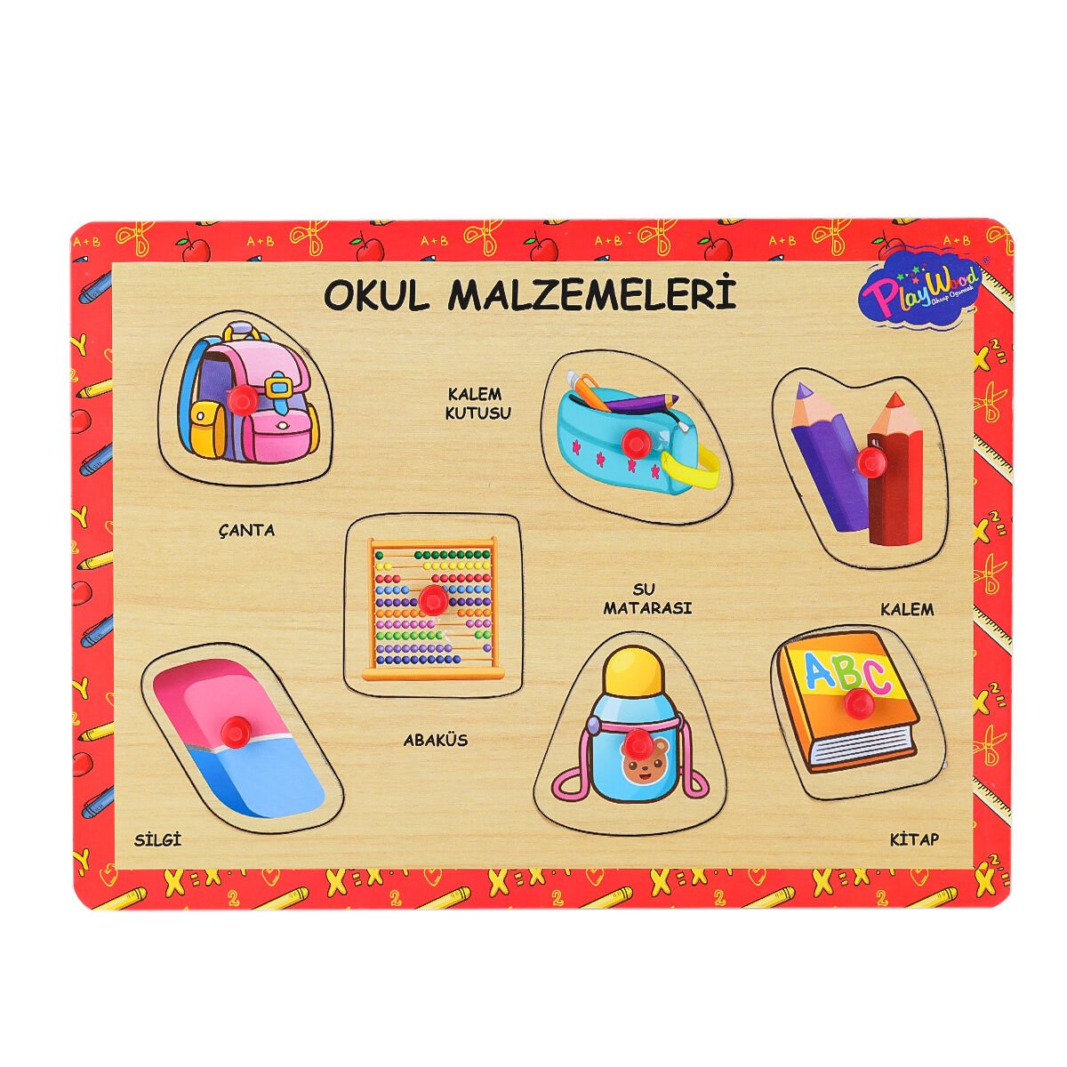 Ahşap Tutmalı Okul Malzemeleri