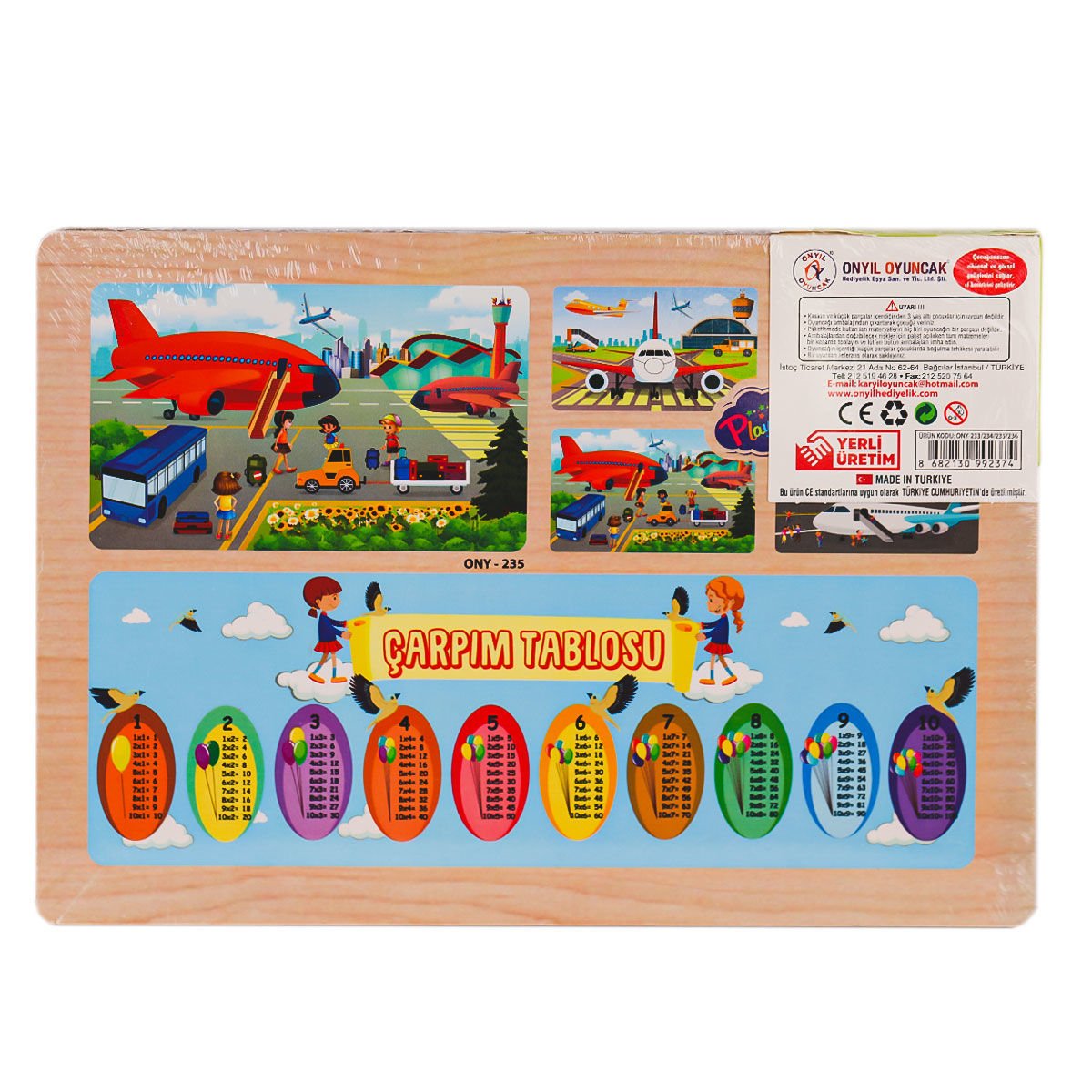 Ahşap Eğitici Puzzle Havaalanı
